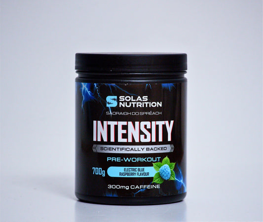 Solas Nutrition INTENSITY Pre-Workout Powder – Energy, Focus & Pump Formula (Blue Raspberry, 40 Servings)