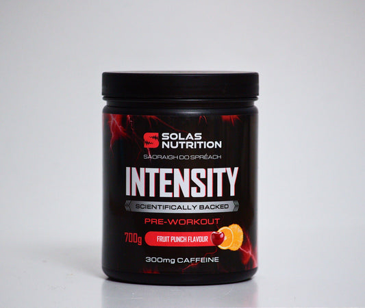 Solas Nutrition INTENSITY Pre-Workout Powder – Energy, Focus & Pump Formula (Fruit Punch 40 Servings)
