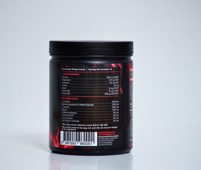 Solas Nutrition INTENSITY Pre-Workout Powder – Energy, Focus & Pump Formula (Fruit Punch 40 Servings)