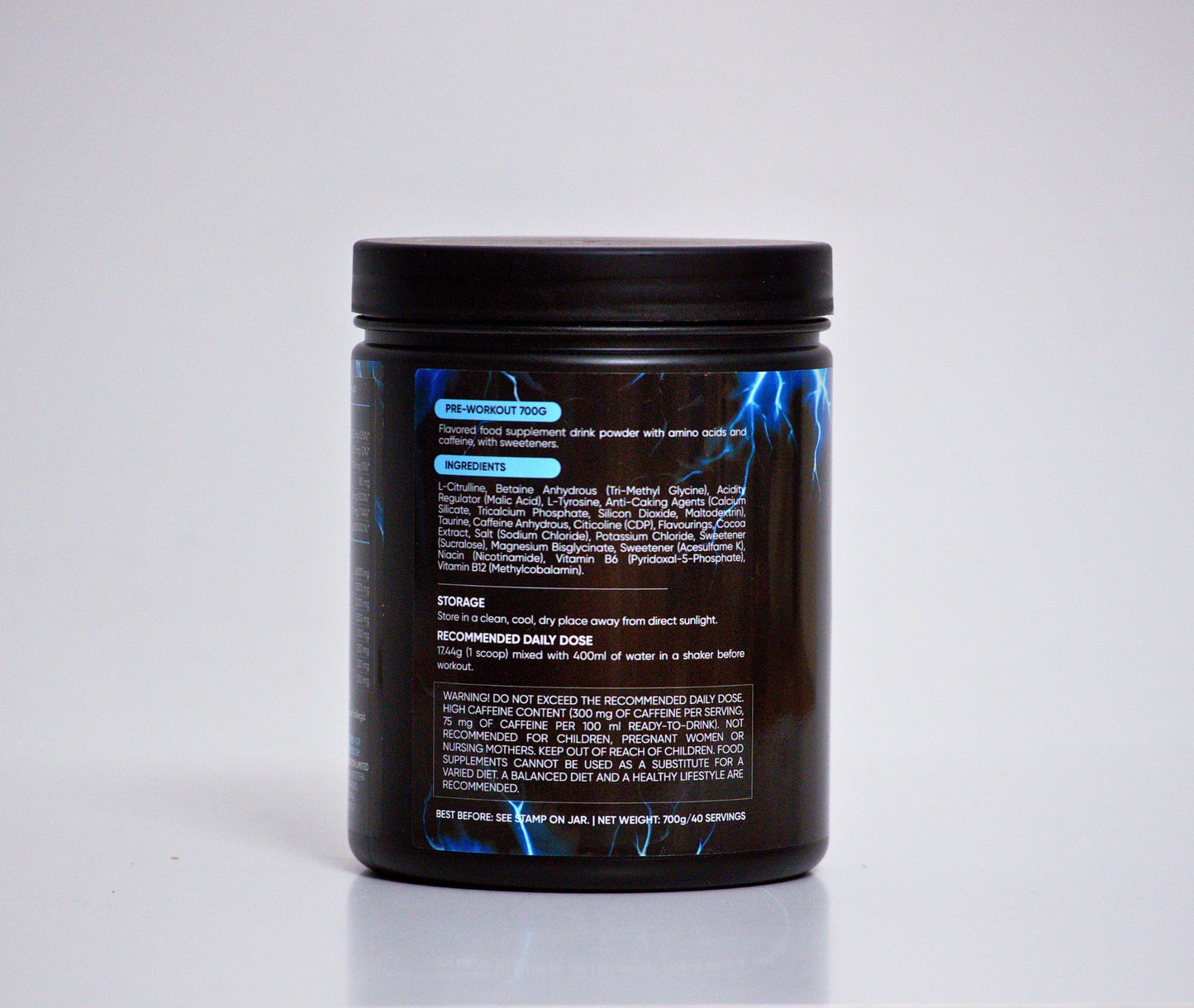 Solas Nutrition INTENSITY Pre-Workout Powder – Energy, Focus & Pump Formula (Blue Raspberry, 40 Servings)